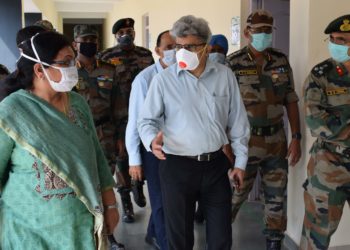 Atal Dullo reviews facilities at Covid hospitals of Army, CRPF