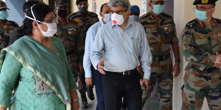 Atal Dullo reviews facilities at Covid hospitals of Army, CRPF