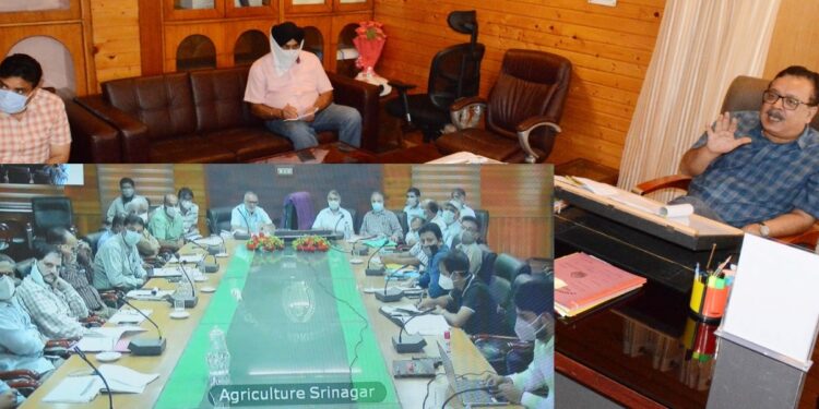 Navin Choudhary reviews functioning of Agriculture department