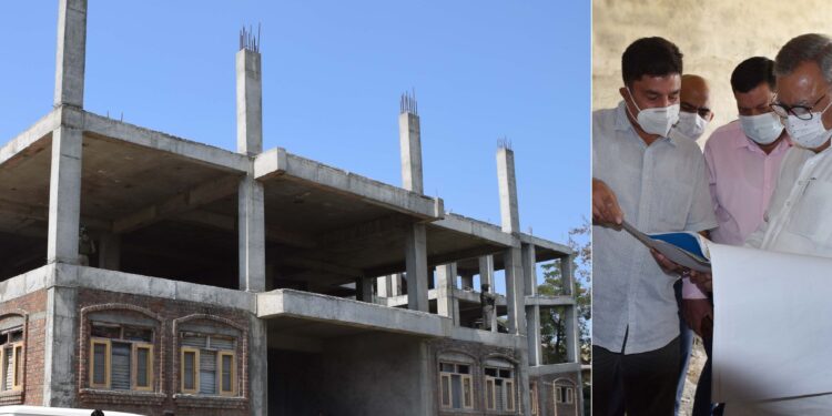 Advisor Khan takes stock of ongoing works at Bibi Haleema Nursing College