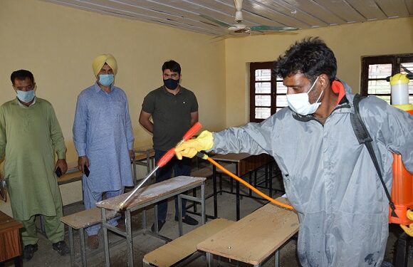 10th, 12th Bi-annual: District Admin B’la conducts fumigation drive in exam centres