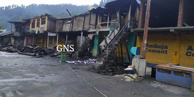 Around 15 shops gutted in fire in Banihal