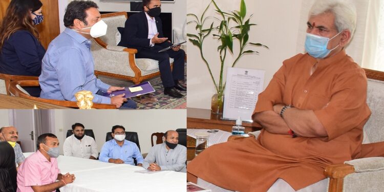 Members of Business fraternity call on Lt Governor, Express gratitude for Mega Economic Package for Relief & Revival of Businesses