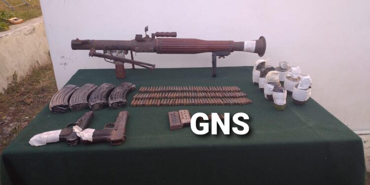 Hideout Busted in Kishtawar; Huge Cache of Arms, Ammunition Recovered