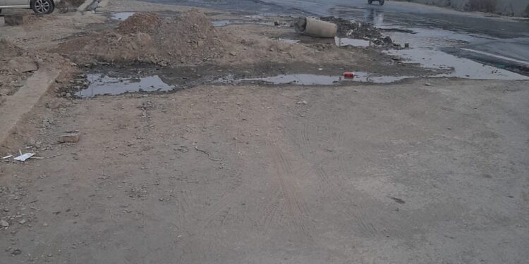Months On, Road Stretch Digged Up By PHE Dept At Sempora Along NHW Left Unattended