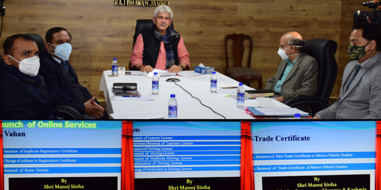 Lt Governor launches 12 online services; e-Book of Transport Department