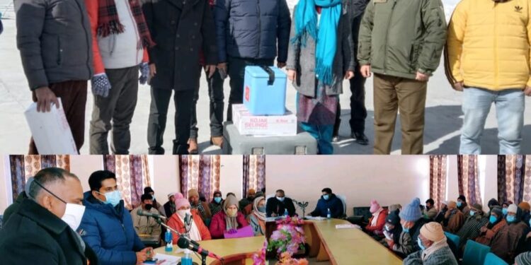 Div Com, DC B’pora visit snowbound Gurez for 02 days marathon camp, delivers COVID-19 vaccine