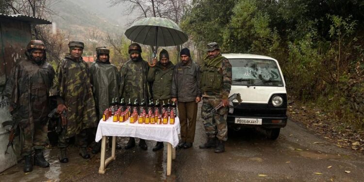 Over 60 Bottles Of Liquor Seized In Poonch