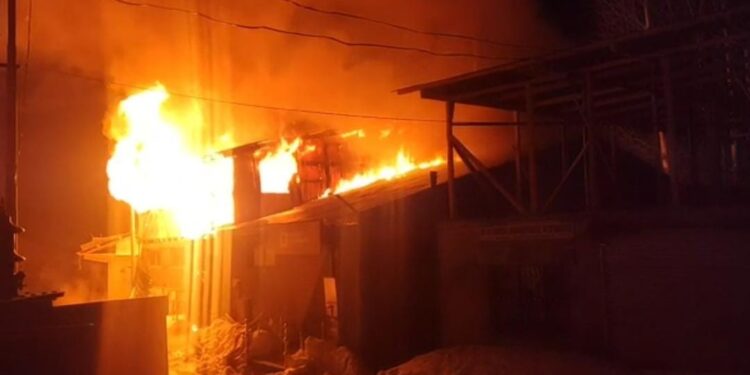 Fire Engulfs District Industrial Centre in Kupwara