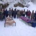 snowfall aftermath, locals ferry 2 patients for 7kms on stretchers to Hospital
