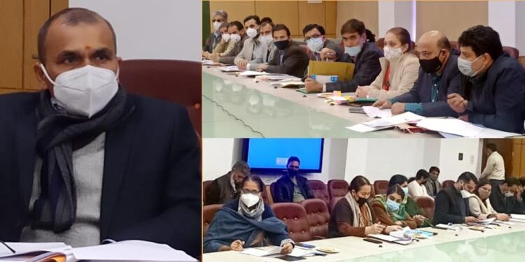 Principal Secretary to LG, Nitishwar Kumar chairs weekly meeting to review progress of digital services, other developmental works during 2020-21 fiscal