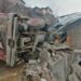 Driver injured after fire tender turns turtle in Baramulla