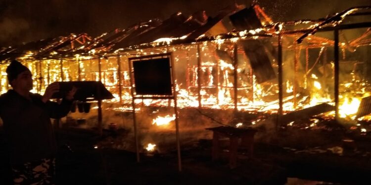 Barracks Of SSB Gutted In Massive Fire At Tatto Ground Batamaloo