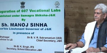 Lt Governor e-inaugurates 607 Vocational Labs, Vocational Education Portal and GIS Portal developed by Samagra Shiksha, J&K