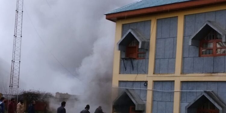 Railways ‘Pentagon’ Building Catches Fire In Budgam