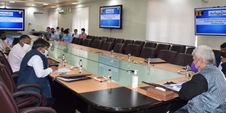 Lt Governor e-Inaugurates multiple projects of Srinagar Smart City