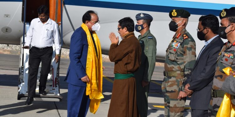 Raksha Rajya Mantri Arrives on 2-Day Ladakh Visit