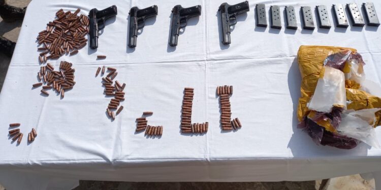 BSF: Weapon Smuggling Bid Foiled; 4 Pistols, 8 Magazines Recovered