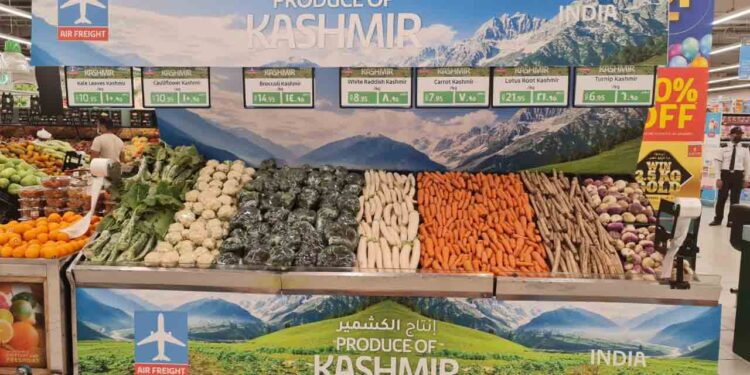 Kashmir vegetables, other Agri commodities showcased at Dubai (UAE)