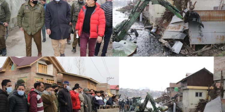 District Admin Srinagar presses Watermaster, Motorboats into action to remove encroachment from Gilsar Lake