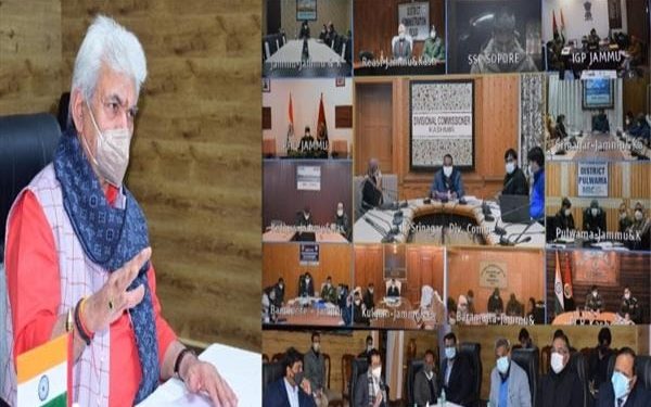 Lt Governor reviews J&K’s COVID-19 situation during a high level meeting