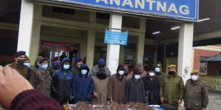 Railway Police Kashmir Arrests 21 Persons Accused of OHE Wiring Theft