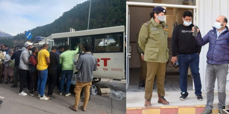 Ramban Admin provides food packets to stranded passengers