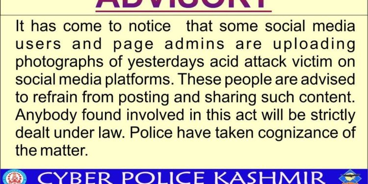 Police Warns Against Sharing Pictures of Acid Attack Victim’s Pictures