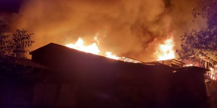 4 residential houses damaged in fire at Brane Nishat