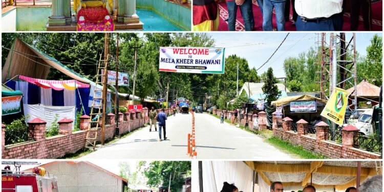 Div Com Kashmir visits Kheer Bhawani Tullamulla; inspects arrangements for Mela