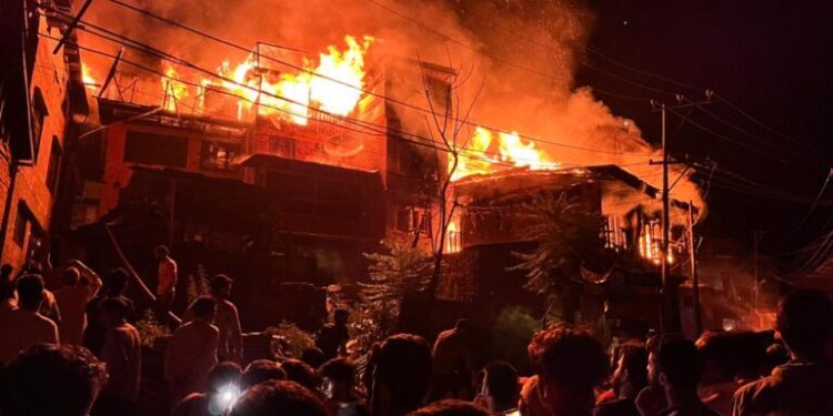 Four houses gutted in fire in Anantnag