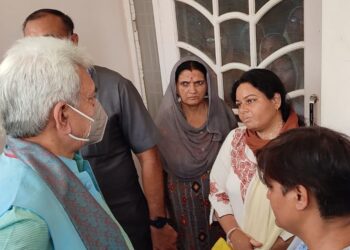 Lt Governor meets family members of Rajni Bala in Samba