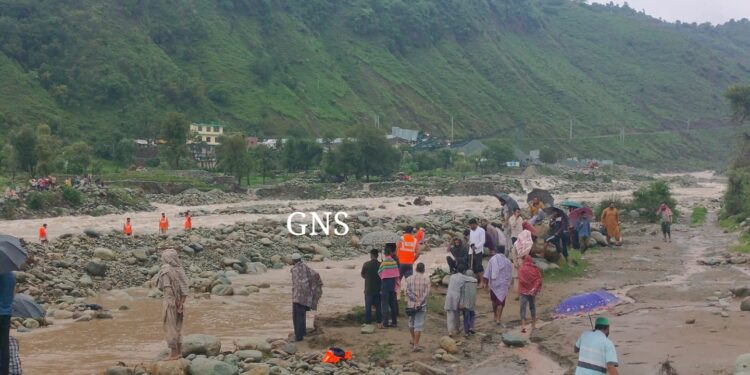 Flashflood Washes Away Tipper in Rajouri; Driver Retrieved Dead, Helper Untraced