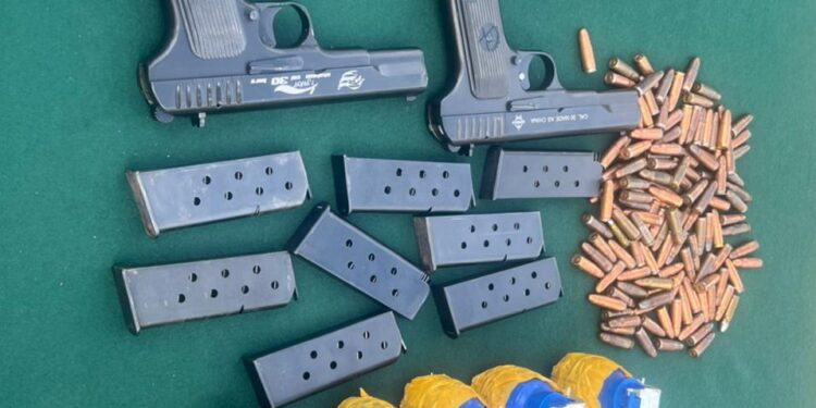 2 Hybrid Militants Arrested in Kupwara; 4 Pistols, 10 Grenades Recovered