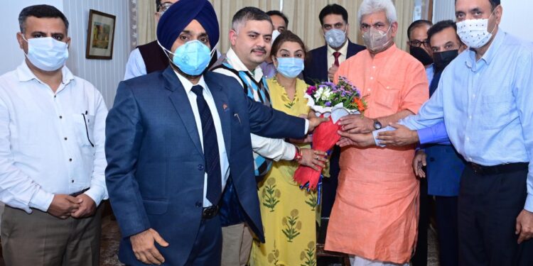 Lt Governor interacts with IAS inductees of J&K Administrative Service