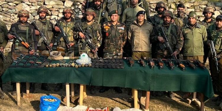 Huge Cache of Arms And Ammunition Recovered in Uri Baramulla