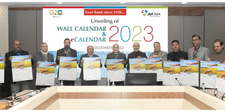J&K Bank unveils its Wall Calendar – 2023