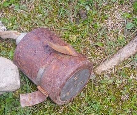 Old Rusted Shell Found in Mendhar