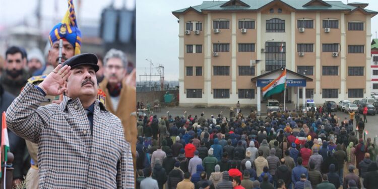 Director Health Services Kashmir unfurls Tricolor at Swastha Bhawan Bemina