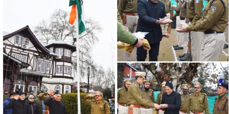 Div Com Kashmir unfurls National Flag at Office Premises