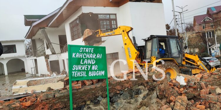 Structure Raised Allegedly By Sagar’s Wife Demolished At Humhama