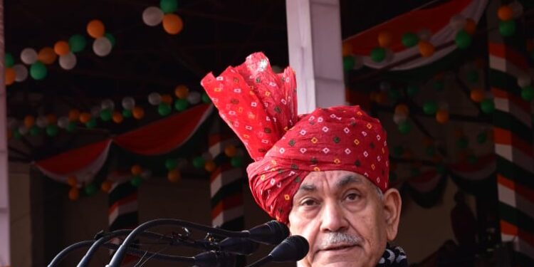 Republic Day Celebrations-2023: Lt Governor Manoj Sinha unfurls National Flag at Republic Day function