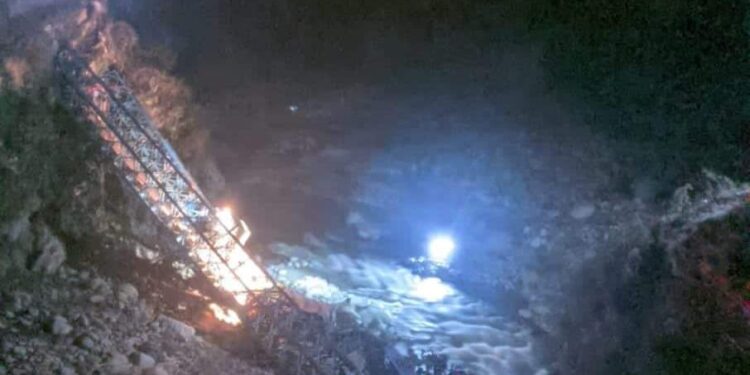 Bridge In Reasi Collapses, 2 Injured As 2 Vehicles Fall Into Rivulet