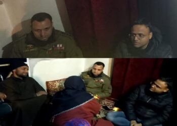 DC, SSP Kupwara visit grieved family of Rasheed Dar at Kunan Poshpora