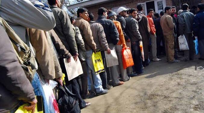 With 17.1% J&K Features on 4th Spot of CMIE’s Unemployment Graph for February Month