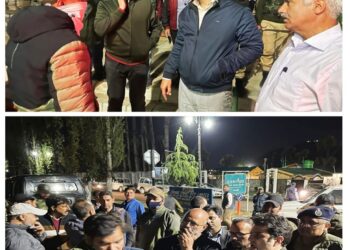 Div Com Kashmir conducts late night site visit of ongoing  SSCL projects of  Srinagar city