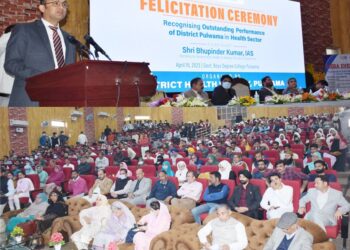 Secretary chairs felicitation ceremony regarding recognition of Pulwama in health sector