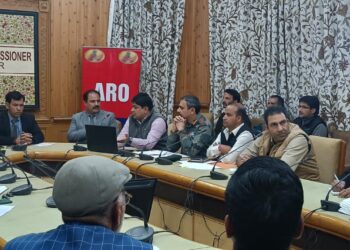 Div Com Kashmir chair meeting regarding Army Recruitment in Srinagar