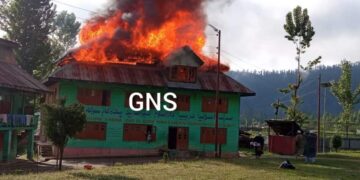 Darul-ul–Uloom building gutted in Kupwara fire