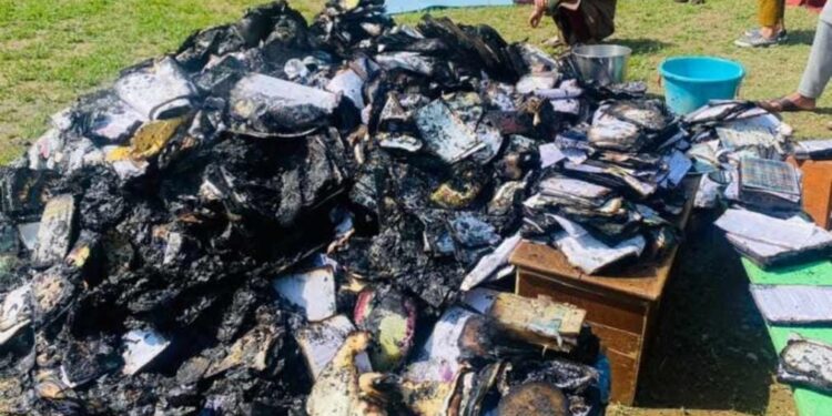 Seminary In Kupwara Gutted, Over 3500 Books Damaged